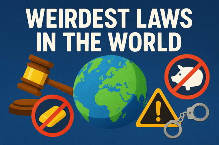 When we think of laws, we usually imagine rules that maintain order, justice, and fairness. But the world is a strange place—and so are some of the laws that exist within it. Across history and cultures, people have created rules that are not just unusual but downright bizarre. From banning chewing gum to making it illegal to own just one guinea pig, these laws reveal the quirks, fears, and cultural oddities of different nations. So fasten your seatbelt 🚗, because we’re about to take you on a fascinating ride through the weirdest laws in the world—ones that will make you laugh, scratch your head, and wonder: “Why on earth was this even necessary?”